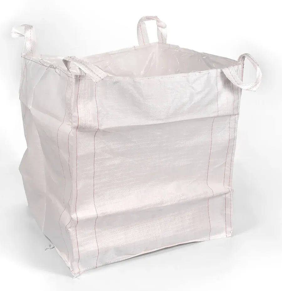 Big bag visto em três quartos, mostrando a lateral e a alça